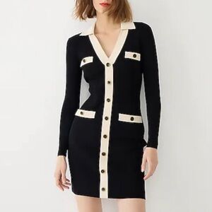 J. Crew Contrast mini sweater-dress in Supersculpt yarn